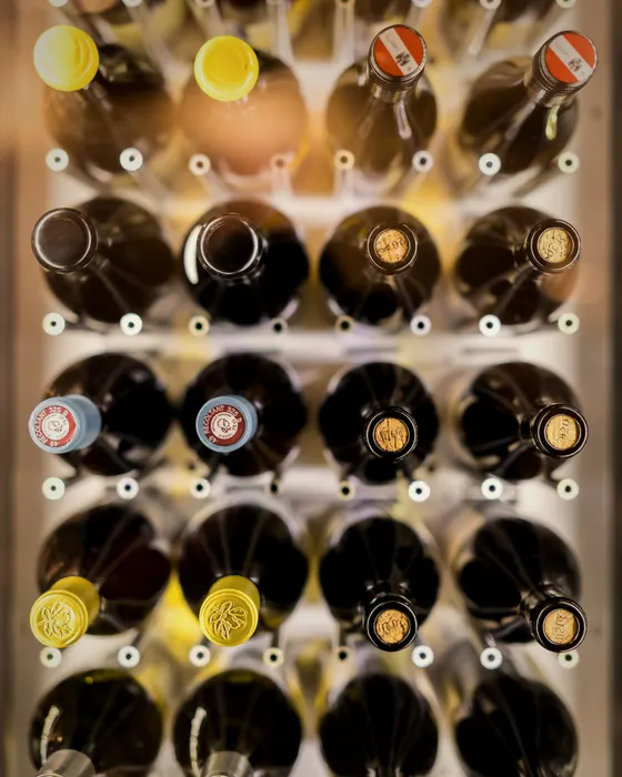 Flaschenböden im Weinklimaschrank